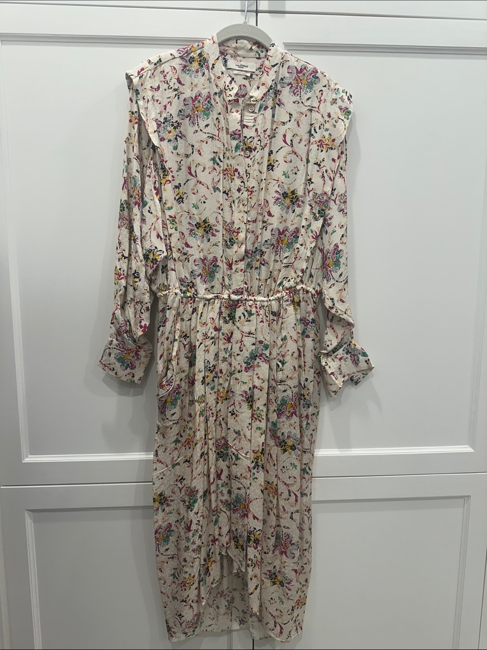 Floral Button-Front Midi Dress in Cream
Isabel Marant